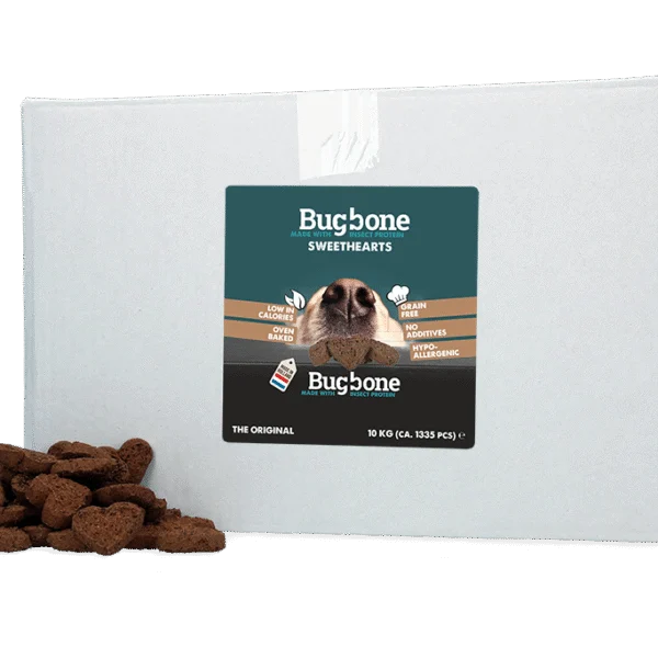 Przysmak dla psa z białkiem owadów, opakowanie zbiorcze 10 kg – Bugbone Sweethearts