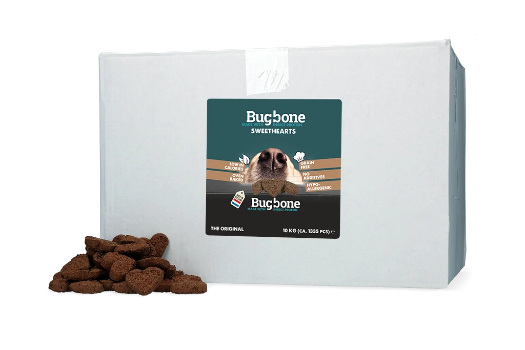 Przysmak dla psa z białkiem owadów, opakowanie zbiorcze 10 kg – Bugbone Sweethearts - obrazek 1