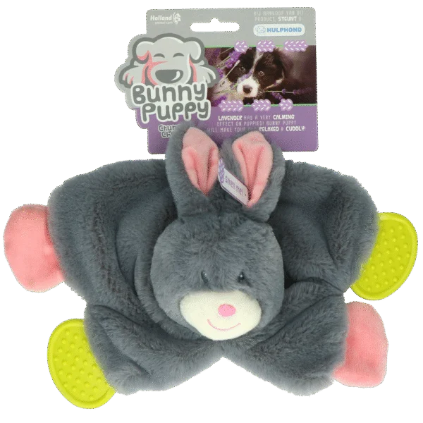 Pluszowa przytulanka dla psa, królik z piszczałką dla szczeniąt – Bunny Puppy Crunchy Chew