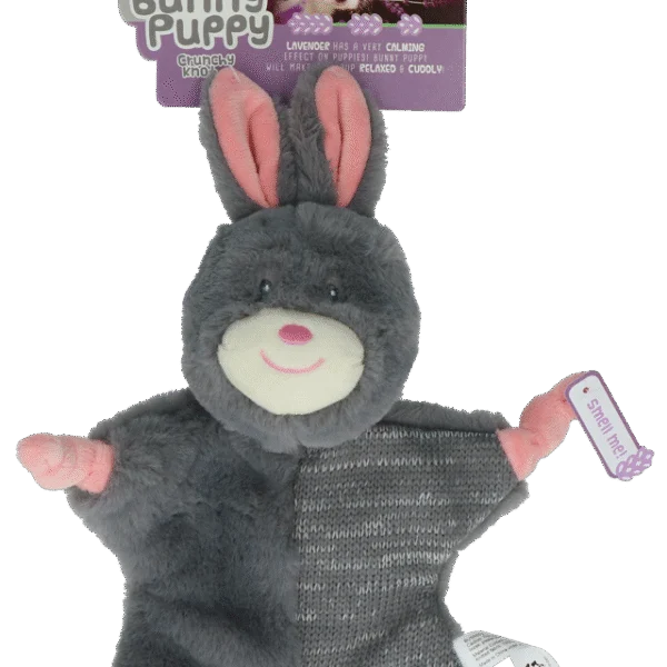 Pluszowy królik dla psa z piszczałką – Bunny Puppy Crunchy Knot