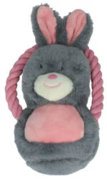 Pluszowa przytulanka dla psa w kształcie królika z piszczałką – Bunny Puppy Ropey Swing - obrazek 4