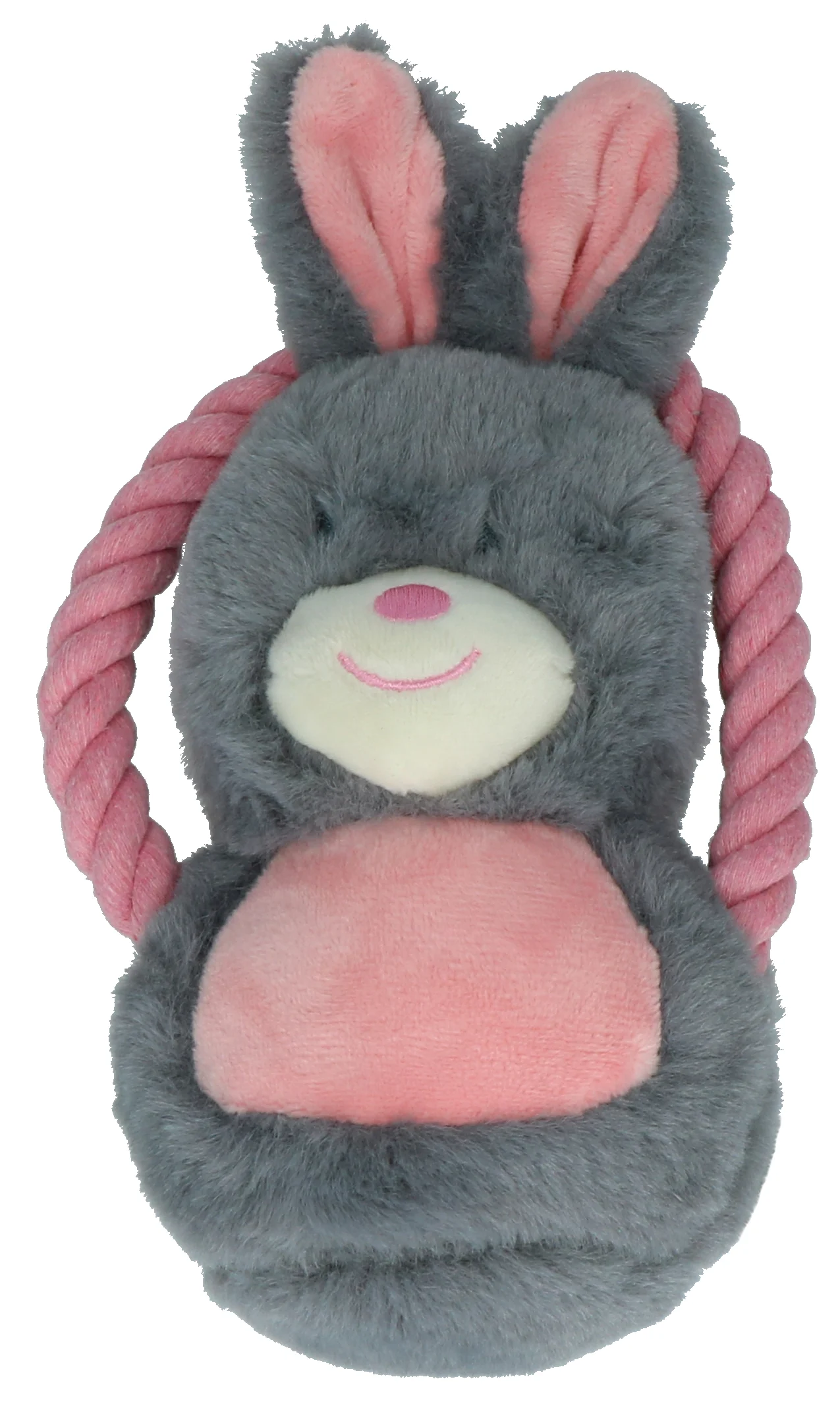 Pluszowa przytulanka dla psa w kształcie królika z piszczałką – Bunny Puppy Ropey Swing - obrazek 4