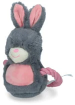 Pluszowa przytulanka dla psa w kształcie królika z piszczałką – Bunny Puppy Ropey Swing - obrazek 3