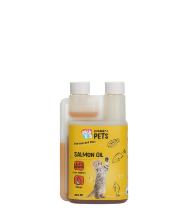 Olej z łososia dla kotów z Omega 3 i Omega 6, 250 ml – Excellent Pets Cat Salmon Oil