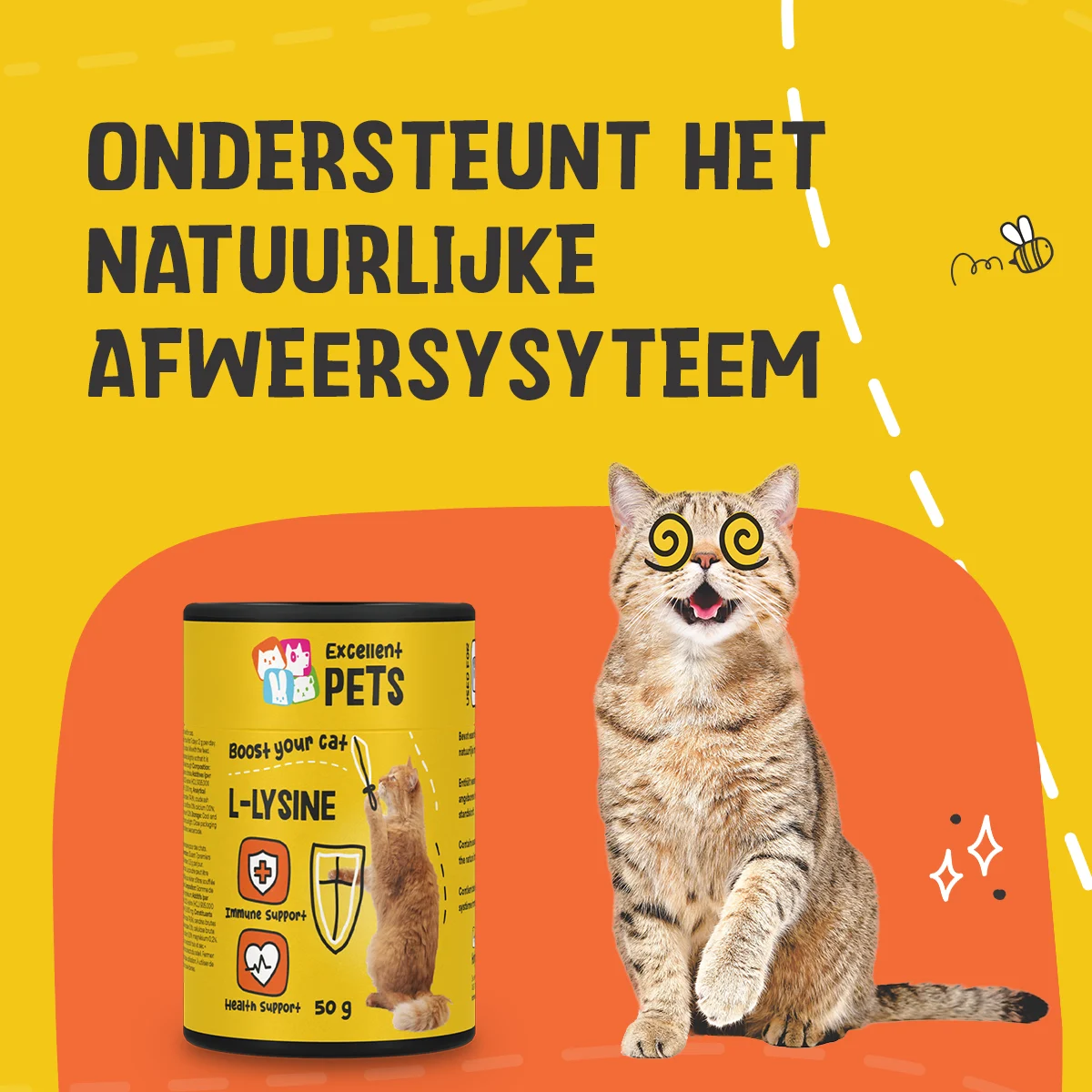 Proszek z lizyną dla kotów z witaminą B6, 50 g – Excellent Pets L-Lysine - obrazek 4
