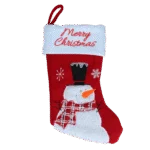 Skarpeta świąteczna dla zwierząt z pętelką do zawieszania, 20 x 38 cm – Hofman Animal Care Christmas Stocking Wooly Snowman