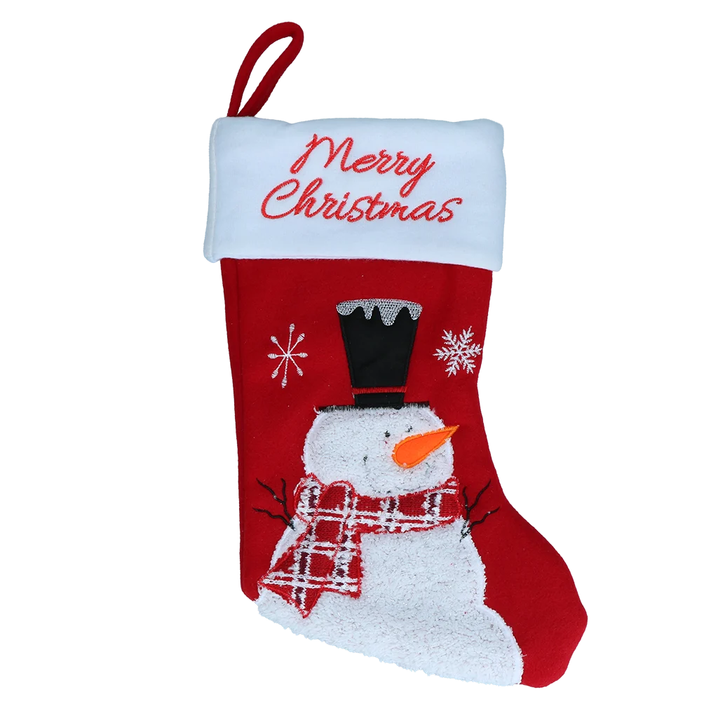 CHRI0001.png Skarpeta świąteczna dla zwierząt z pętelką do zawieszania, 20 x 38 cm – Hofman Animal Care Christmas Stocking Wooly Snowman - obrazek 1