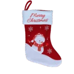 Świąteczna skarpeta dla zwierząt z pętelką do zawieszenia, 20 x 38 cm – Hofman Animal Care Christmas Stocking Snowman