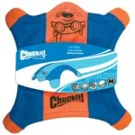Frisbee dla psa z płótna ze świecącymi łapkami, 24 x 24 cm – Chuckit! Flying Squirrel M