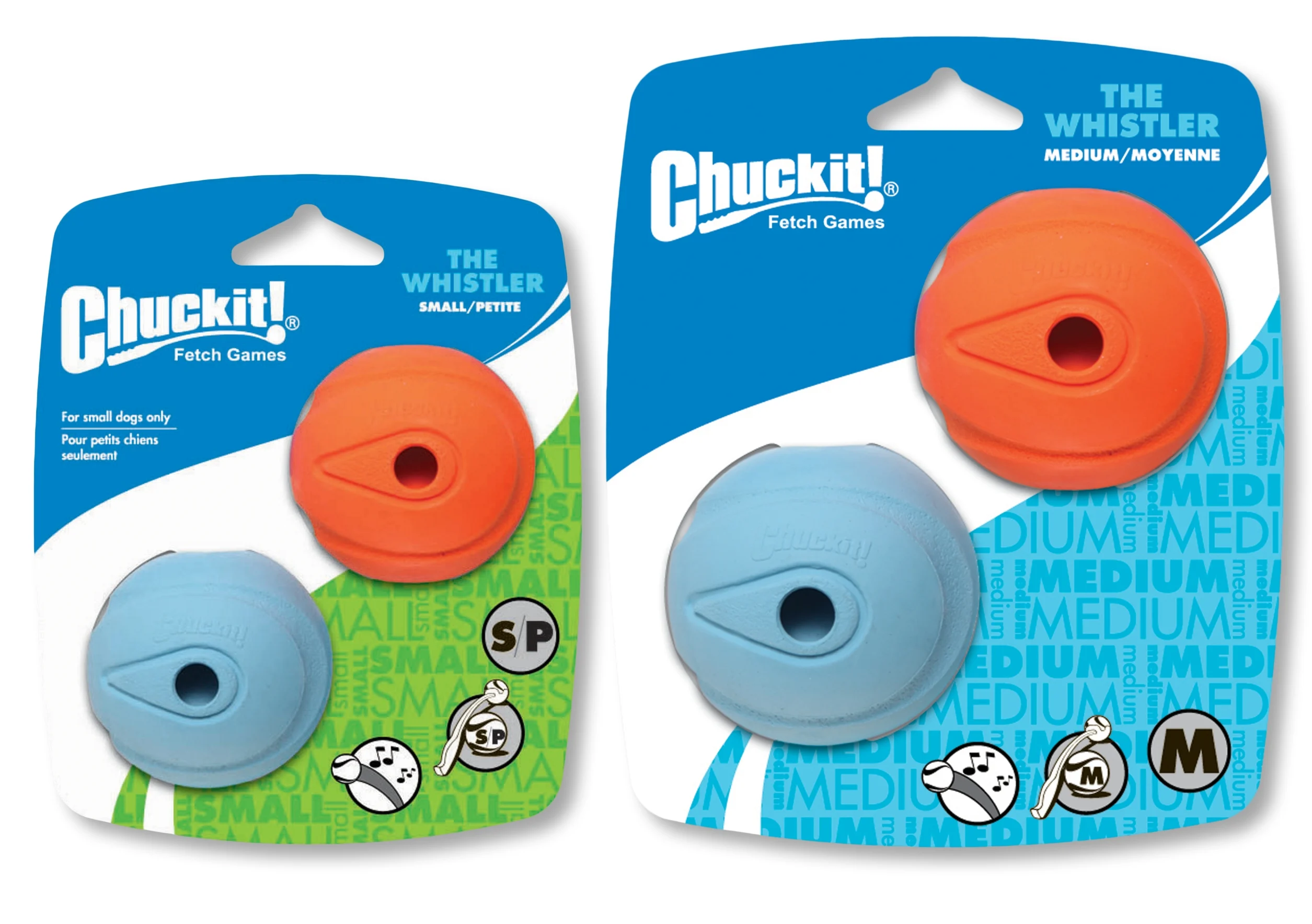 Piłka dla psa z gwizdkiem M, ø 6 cm, 2 sztuki – Chuckit! The Whistler - obrazek 2