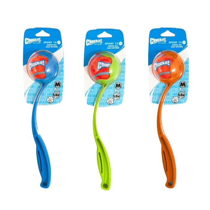 Wyrzutnia do piłek dla psa M z piłką tenisową, 30 cm – Chuckit! Sport Launcher - obrazek 1
