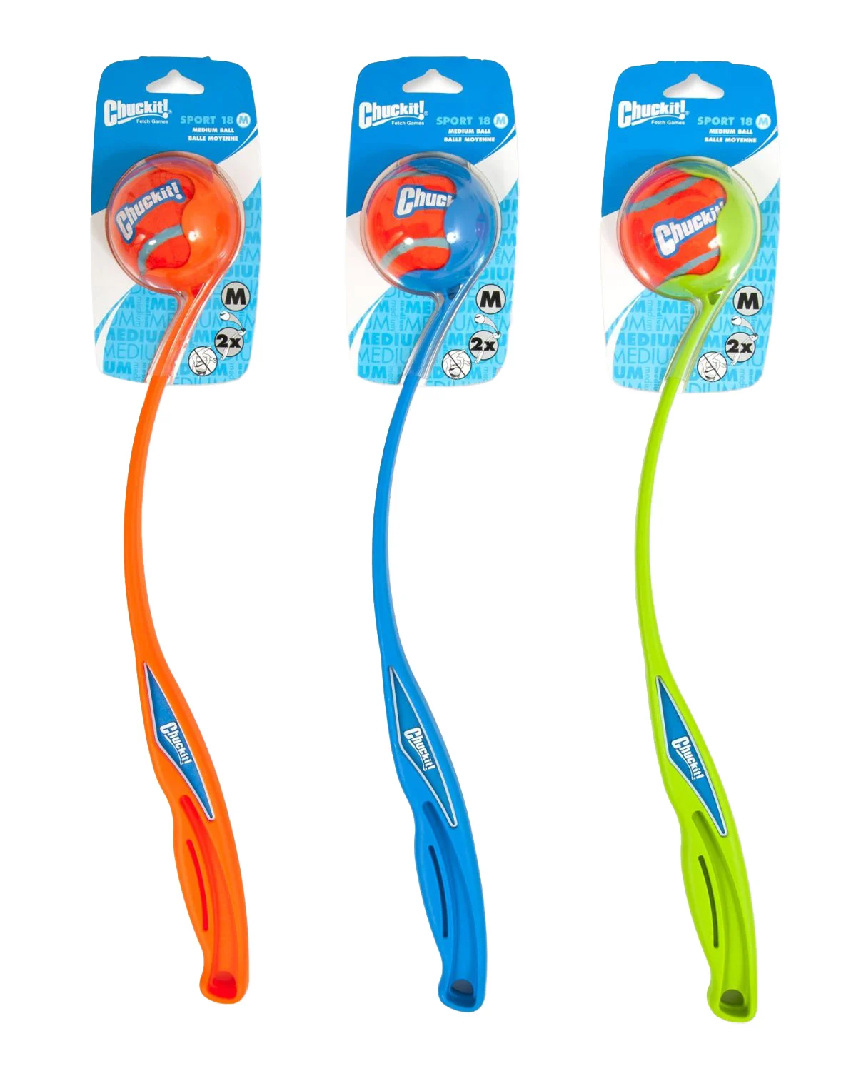 Wyrzutnia do piłek dla psa M z piłką tenisową, 45 cm – Chuckit! Sport Launcher - obrazek 1