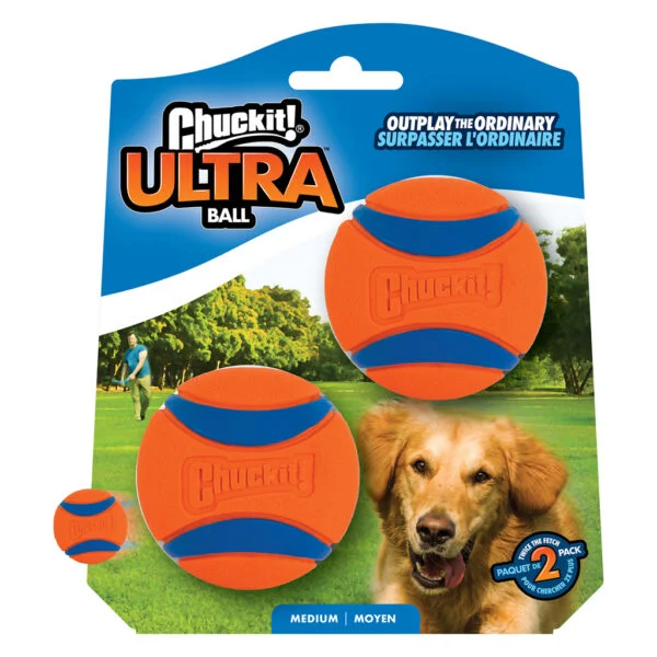Gumowa piłka dla psa M, ø 6 cm, 2 sztuki – Chuckit! Ultra Ball