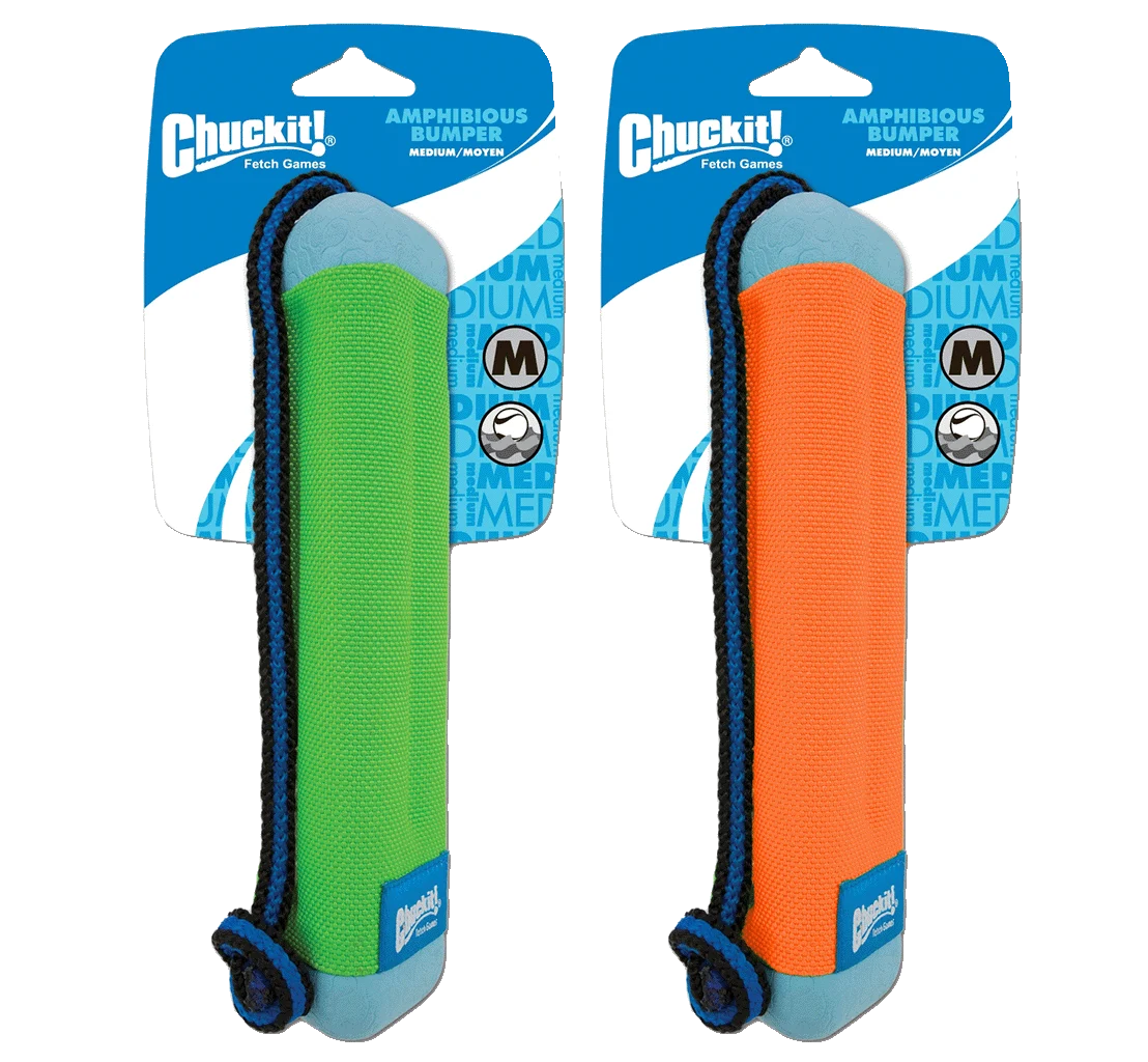 Pływający aport ze sznurem, ø 5 cm x 25 cm – Chuckit! Amphibious Bumper M - obrazek 1