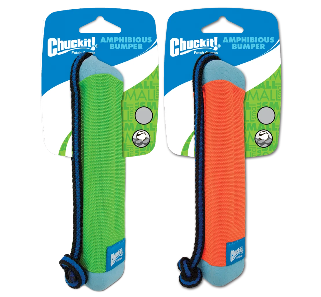 Dummy do aportowania z liną, pływający, ø 4 cm x 18 cm – Chuckit! Amphibious Bumper S - obrazek 1