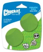 Gumowa piłka dla psa o kanciastym kształcie, S 5 cm, 2 sztuki – Chuckit! Erratic Ball