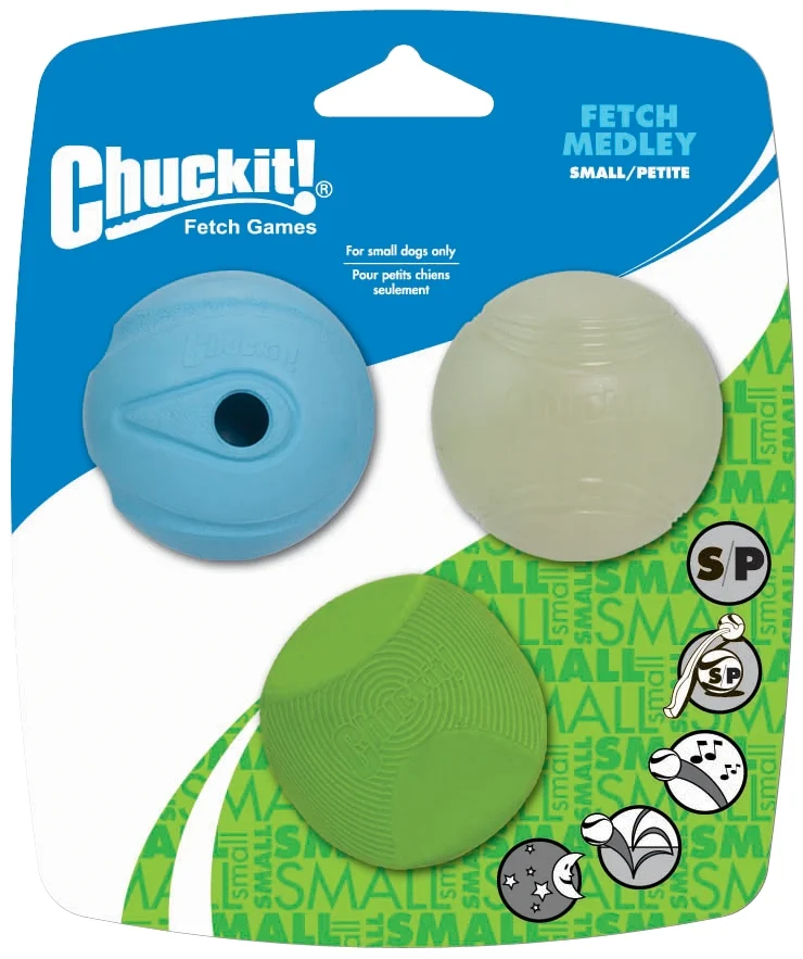 Piłki dla psa ze światłem i dźwiękiem, 3 sztuki, Ø 5 cm – Chuckit! Fetch Medley S - obrazek 1