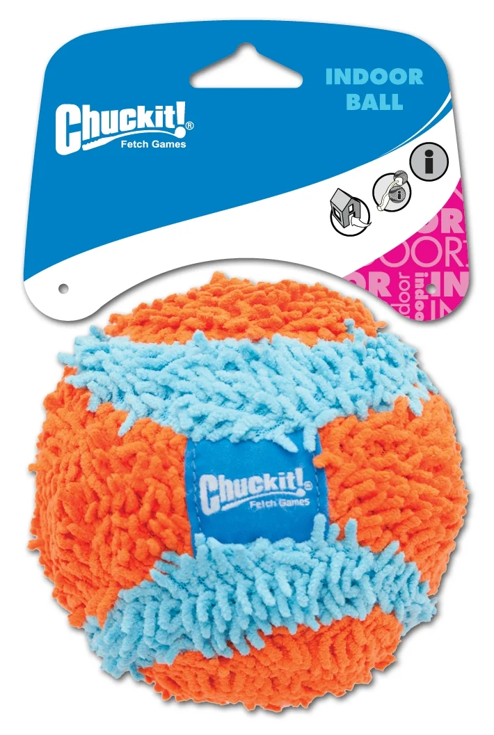 Piłka dla psa z wierzchnią warstwą z chenille do zabawy w domu, Ø 12 cm – Chuckit! Indoor Ball - obrazek 1