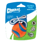 Zabawka dla psa do przeciągania z piłką tenisową i taśmą, ø 5 cm – Chuckit! Ultra Tug S