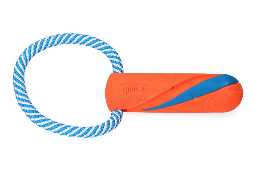 Zabawka do przeciągania dla psów z liną, pływająca, 17 cm, ø 6 cm – Chuckit! Ultra Bumper Tug - obrazek 3