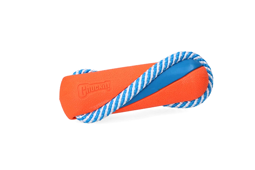 Zabawka do przeciągania dla psów z liną, pływająca, 17 cm, ø 6 cm – Chuckit! Ultra Bumper Tug - obrazek 2