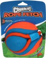 Piłka dla psa ze sznurkiem i uchwytem, pływająca, ø 13 cm – Chuckit! Rope Fetch