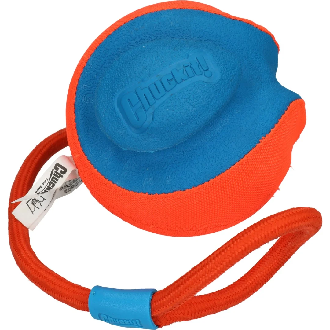 Piłka dla psa ze sznurkiem i uchwytem, pływająca, ø 13 cm – Chuckit! Rope Fetch - obrazek 3