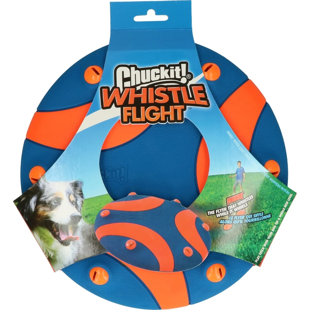 Frisbee dla psa z gumy z gwizdkiem, 28 cm – Chuckit! Whistle Flight - obrazek 1