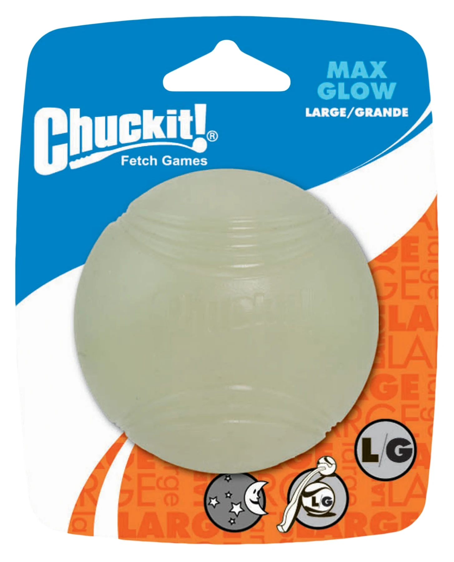 CHUC32314.jpg Piłka gumowa dla psa, świecąca, Ø 7 cm – Chuckit! Max Glow L - obrazek 1
