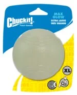 Gumowa piłka dla psa świecąca w ciemności, Ø 9 cm – Chuckit! Max Glow XL
