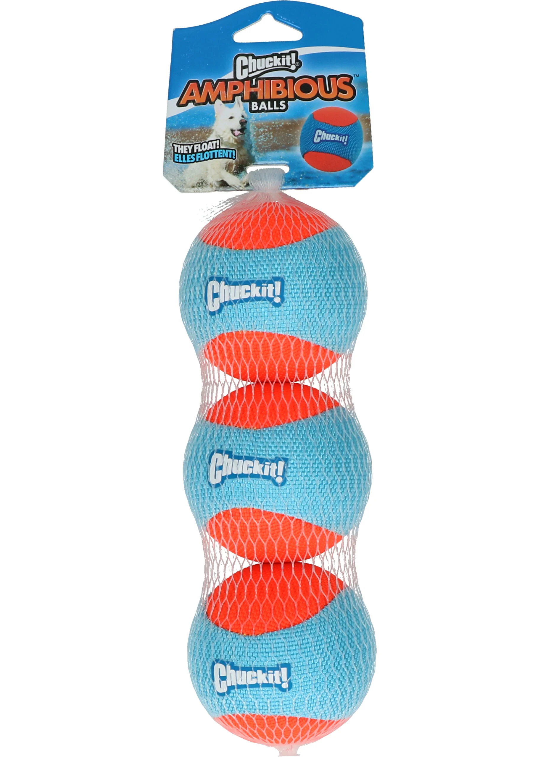 CHUC32355.jpg Pływające piłki dla psa 6 cm, 3 sztuki – Chuckit! Amphibious Fetch Balls - obrazek 1