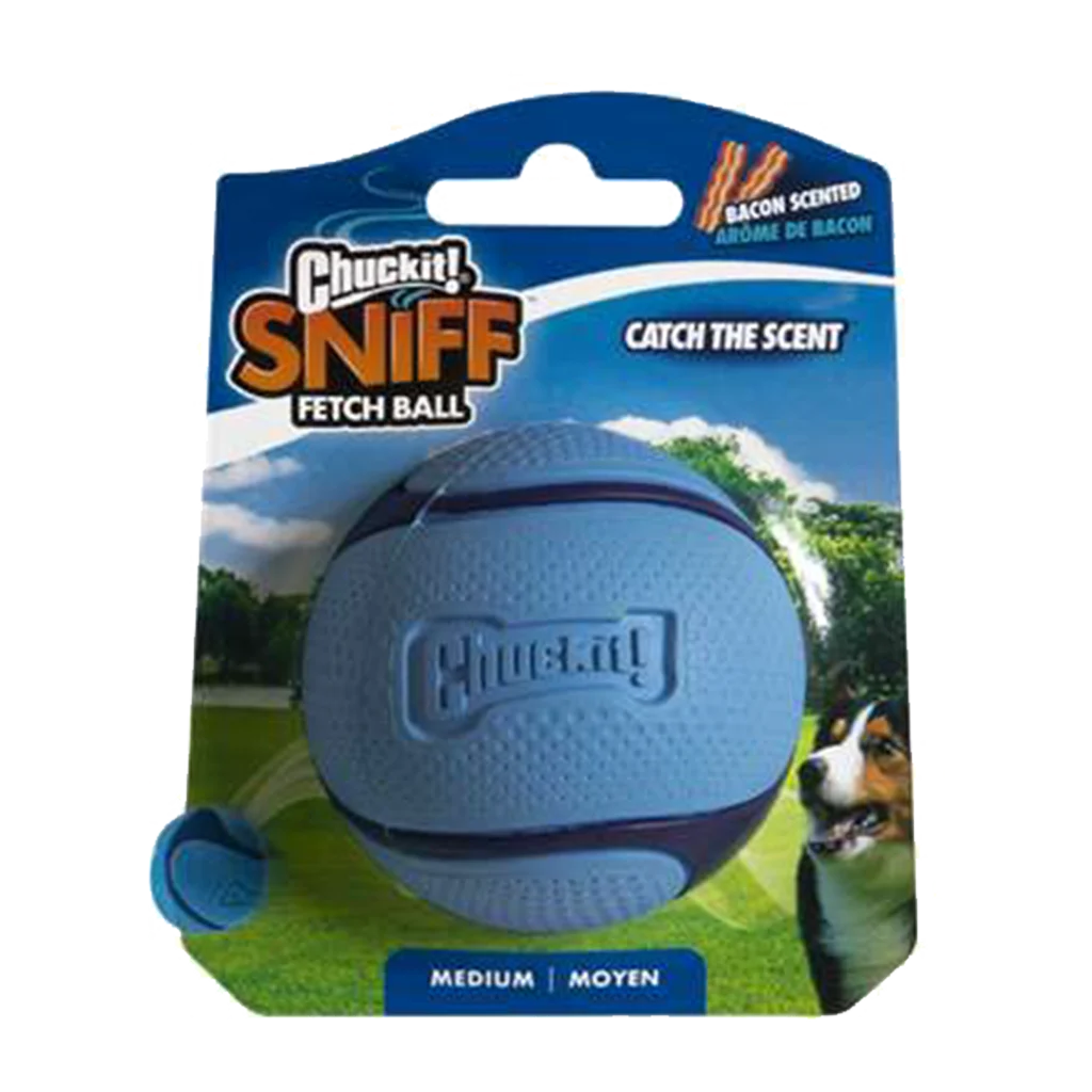 Piłka dla psa o zapachu bekonu – Chuckit! Sniff Fetch Ball Bacon M - obrazek 1