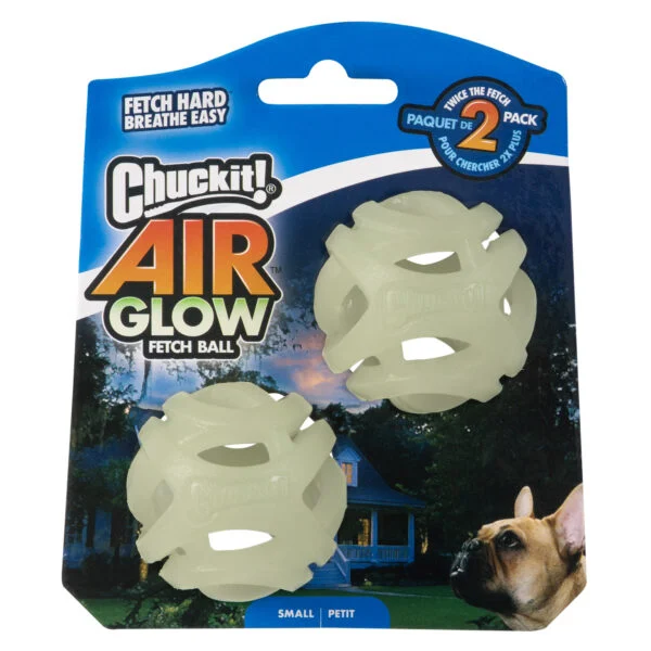 Świecąca piłka dla psa S, pływająca, 4,5 cm, 2 sztuki – Chuckit! Air Glow Fetch Ball
