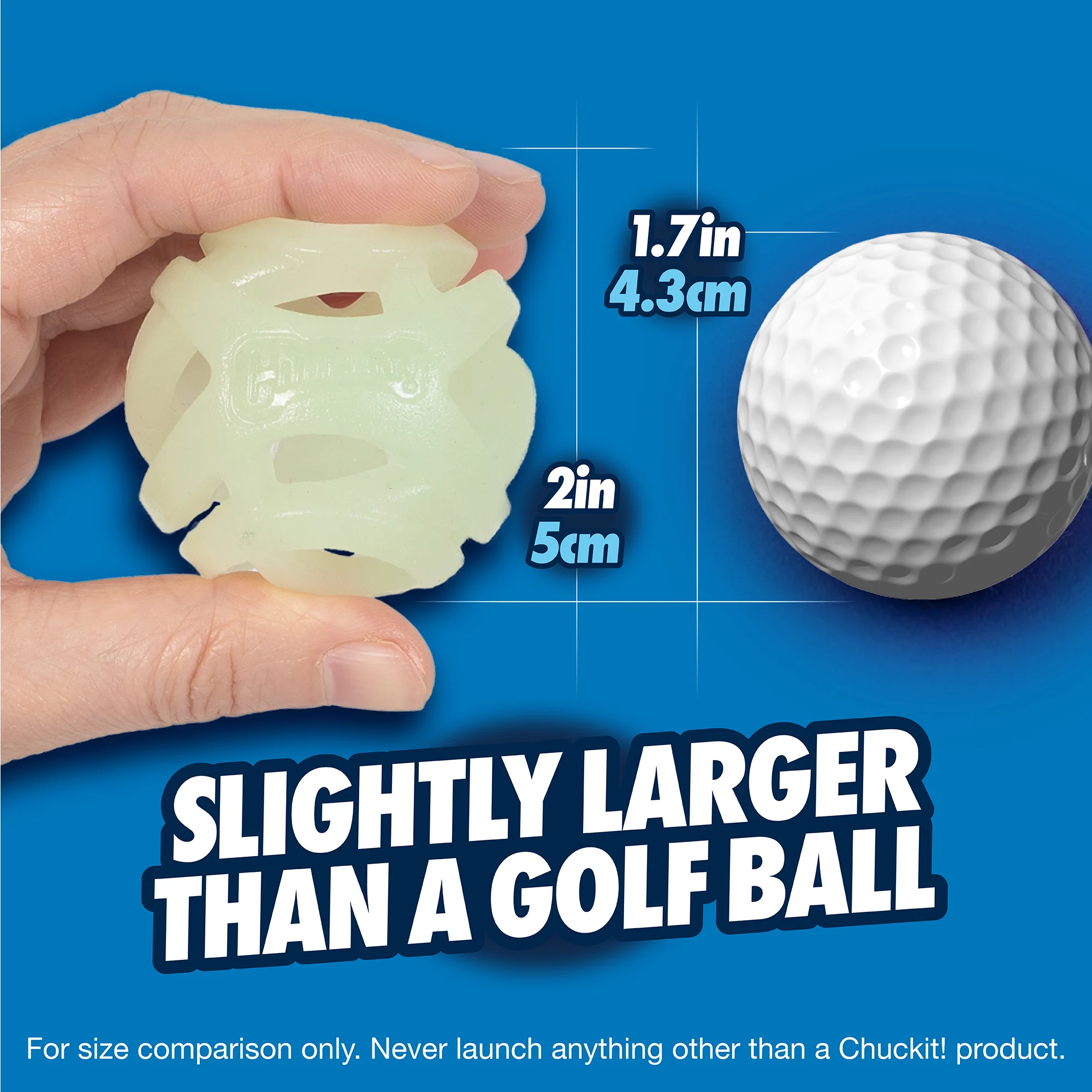 Świecąca piłka dla psa S, pływająca, 4,5 cm, 2 sztuki – Chuckit! Air Glow Fetch Ball - obrazek 6