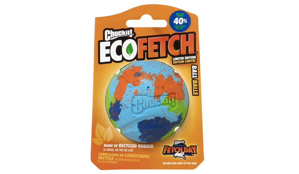 CHUC40139.jpg Piłka dla psa z gumy pochodzącej w 40% z recyklingu, 6,35 cm – Chuckit! Eco Fetch Ball - obrazek 1