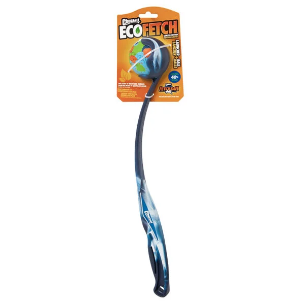 Wyrzutnia do piłek z piłką i ergonomicznym uchwytem, 45,7 cm – Chuckit! Eco Fetch Launcher + Ball