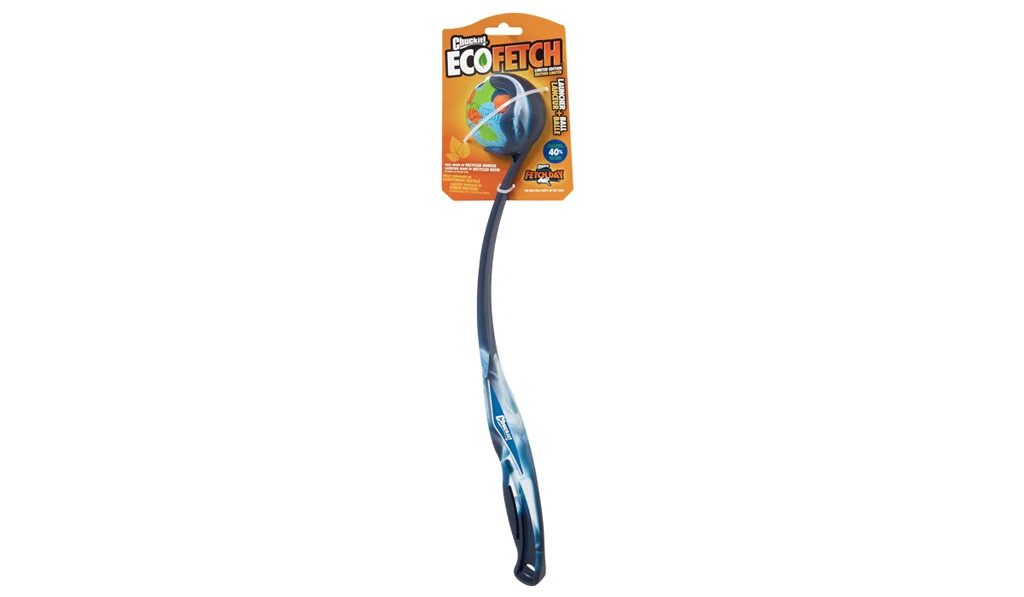 Wyrzutnia do piłek z piłką i ergonomicznym uchwytem, 45,7 cm – Chuckit! Eco Fetch Launcher + Ball - obrazek 1