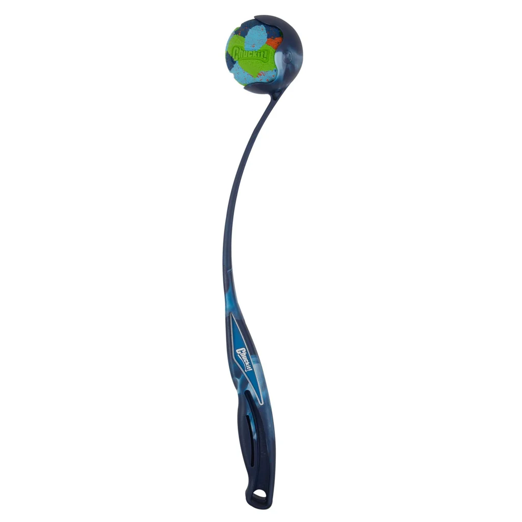 Wyrzutnia do piłek z piłką i ergonomicznym uchwytem, 45,7 cm – Chuckit! Eco Fetch Launcher + Ball - obrazek 2