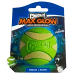 Piłka dla psa z piszczałką, świecąca, Ø 6 cm – Chuckit! Max Glow Ultra Squeaker Ball M