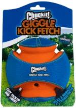 Piłka dla psa z dźwiękiem i gumowymi strefami do gryzienia, Ø 14 cm – Chuckit! Giggle Kick Fetch