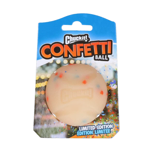 Gumowa piłka dla psa, odbijająca się, M 6 cm – Chuckit! Confetti Ball