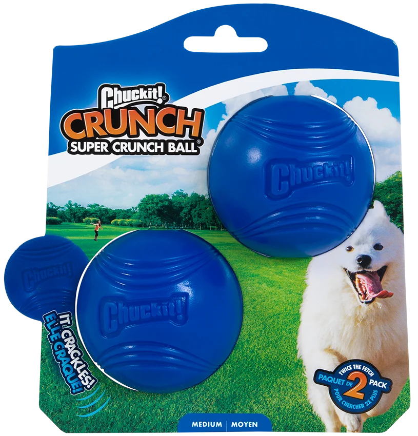 Piłka dla psa z szeleszczącym dźwiękiem M, ø 6 cm, 2 sztuki – Chuckit! Super Crunch Ball - obrazek 1