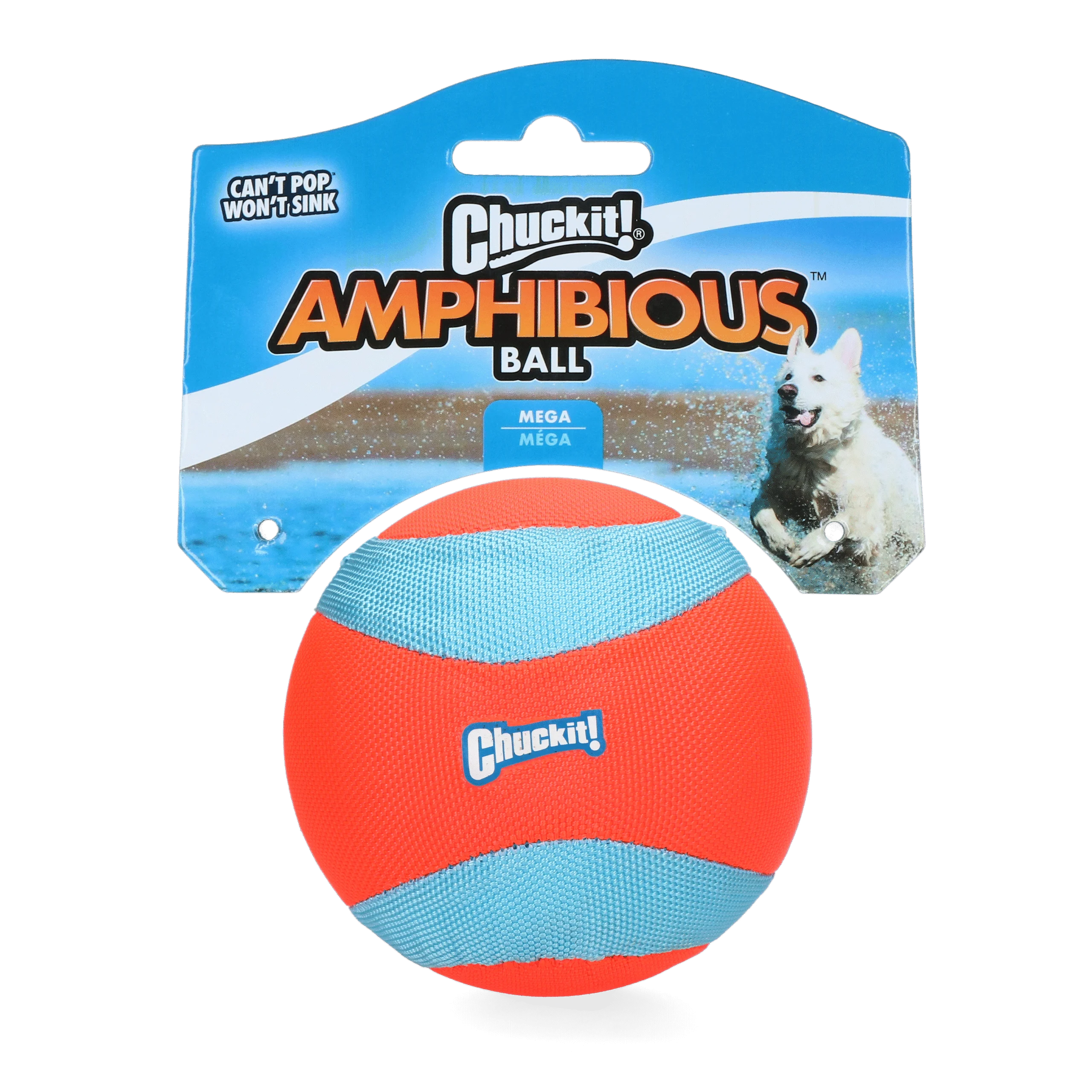Duża piłka dla psa, pływająca, pomarańczowa, 11,5 cm – Chuckit! Amphibious Mega Ball - obrazek 1