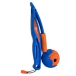Składana wyrzutnia do piłek z gumową piłką, po rozłożeniu 46 cm – Chuckit! Fetch & Fold Launcher Mini - obrazek 2