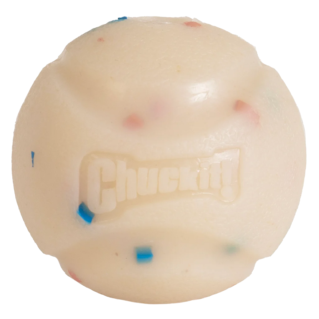 Piłka dla psa o zapachu wanilii, M 6 cm – Chuckit! Birthday Fetch Ball - obrazek 3
