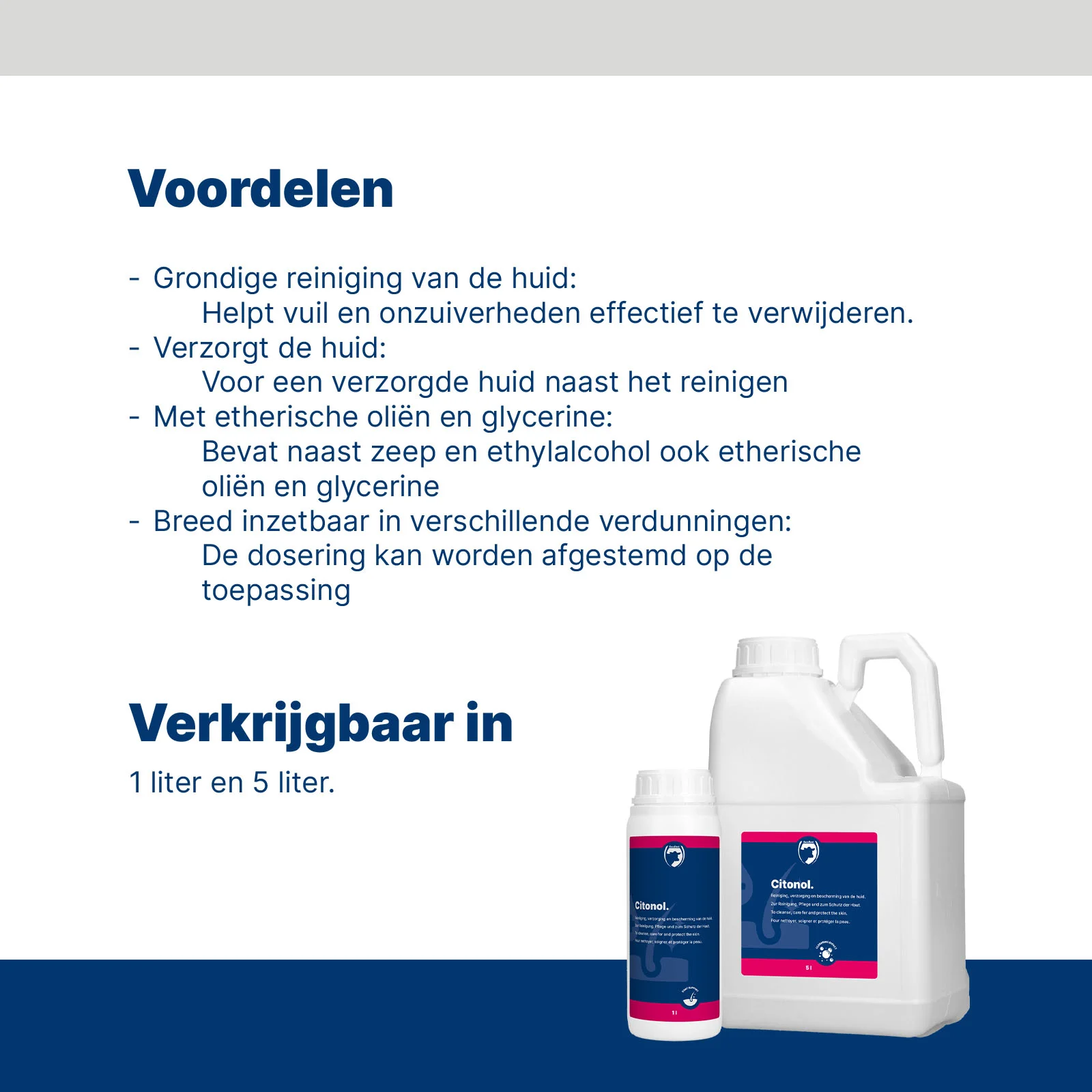 Środek do czyszczenia skóry strzyków i racic, 1 l – Excellent Citonol - obrazek 4