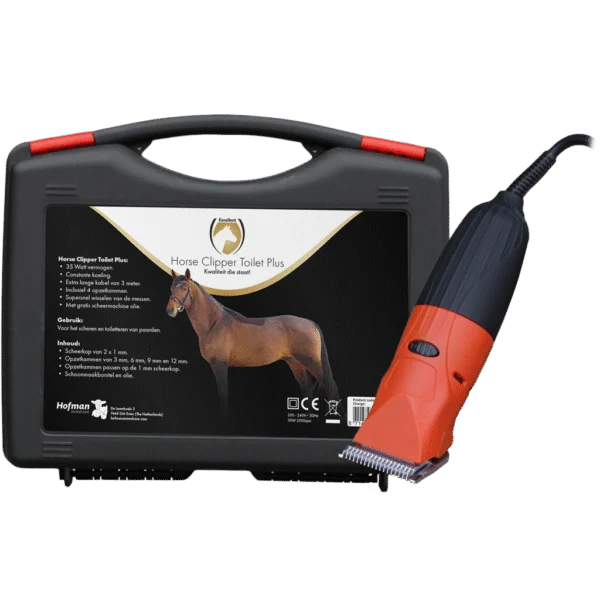 Maszynka do strzyżenia koni z 4 nasadkami grzebieniowymi, 35 W – Excellent Horse Clipper Toilet Plus
