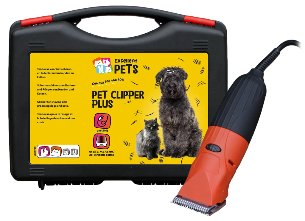 CLIP006.png Maszynka do strzyżenia psów 35 W z 4 nasadkami grzebieniowymi – Excellent Pet Clipper Plus - obrazek 1