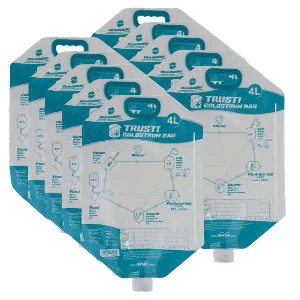 Wielorazowy worek na siarę dla cieląt, 4 l, 10 sztuk – Antahi Trusti Colostrum Bag