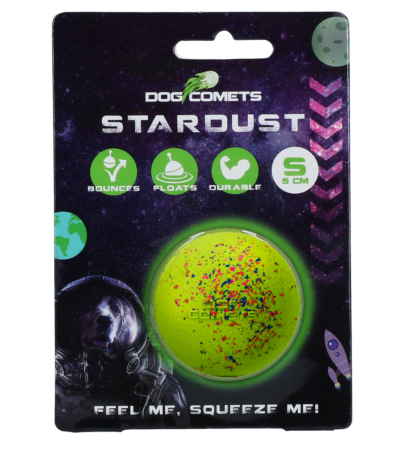 Gumowa piłka dla psa S, 5 cm, zielona – Dog Comets Stardust